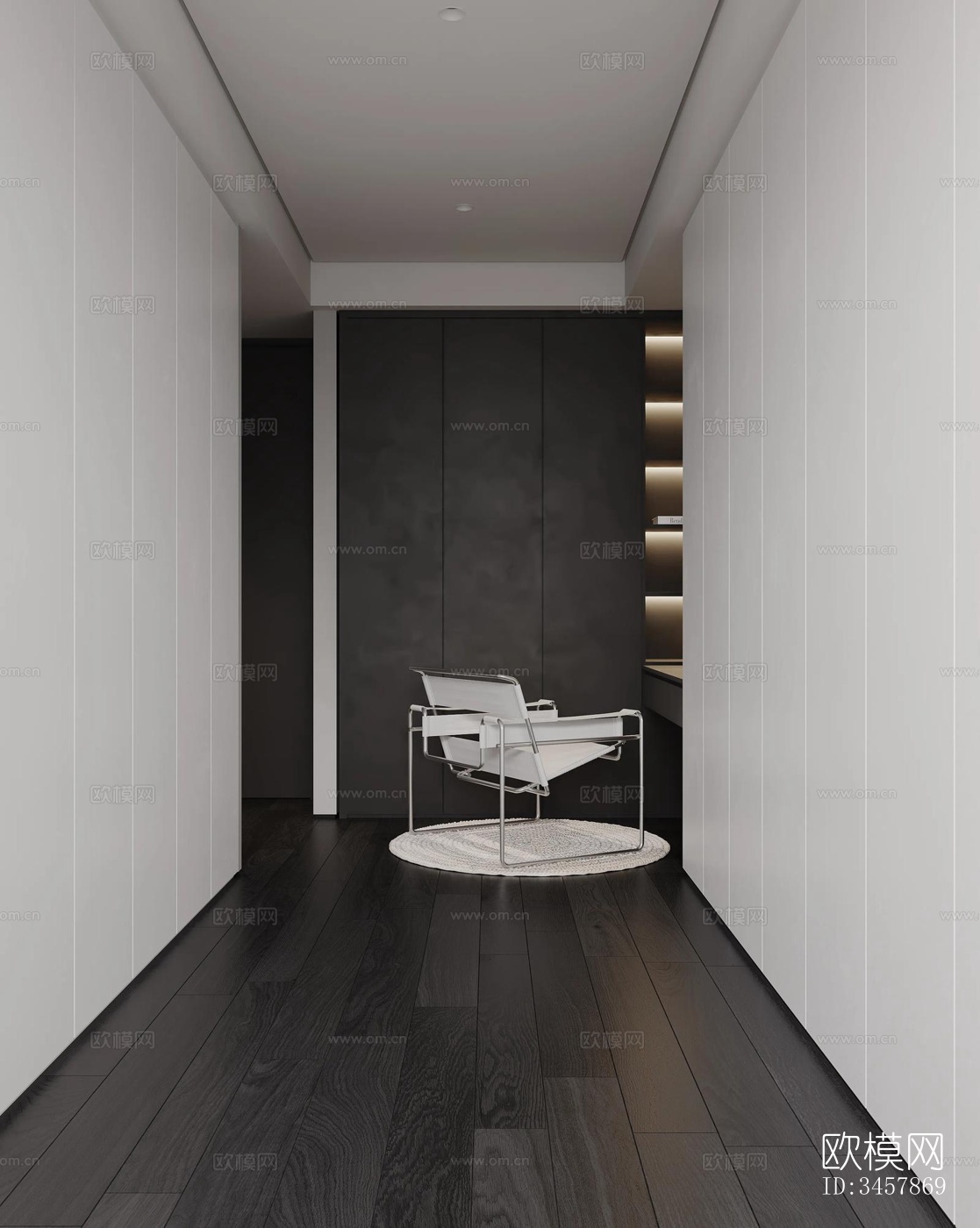 现代大平层效果图下载（渲染图2）