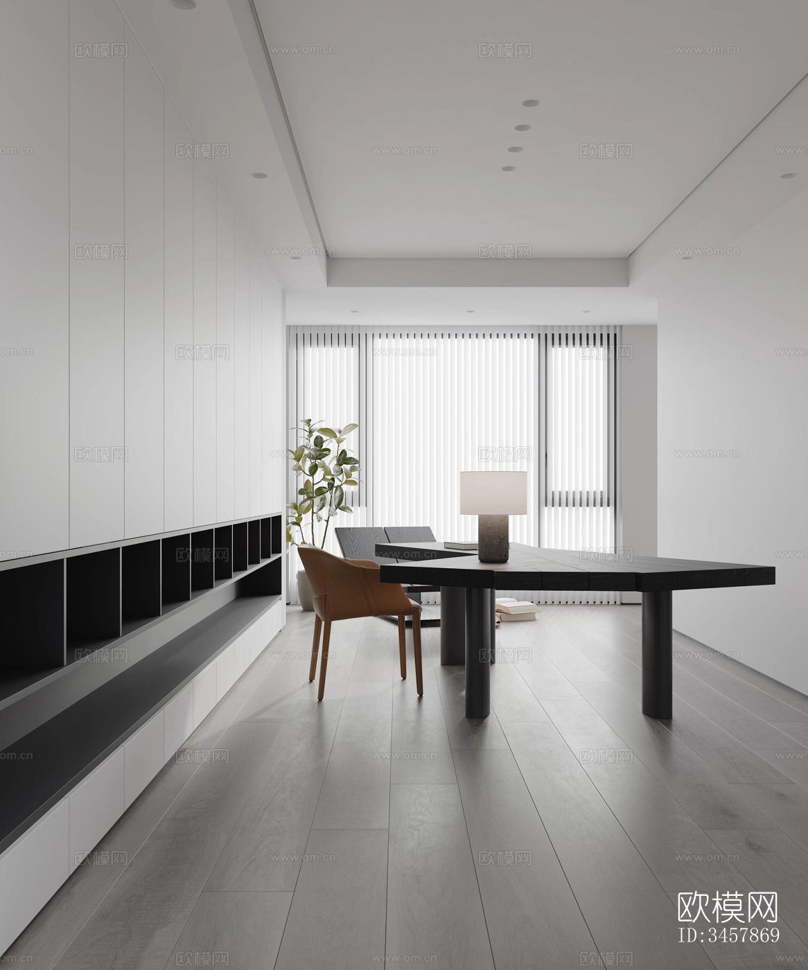 现代大平层效果图下载（渲染图15）