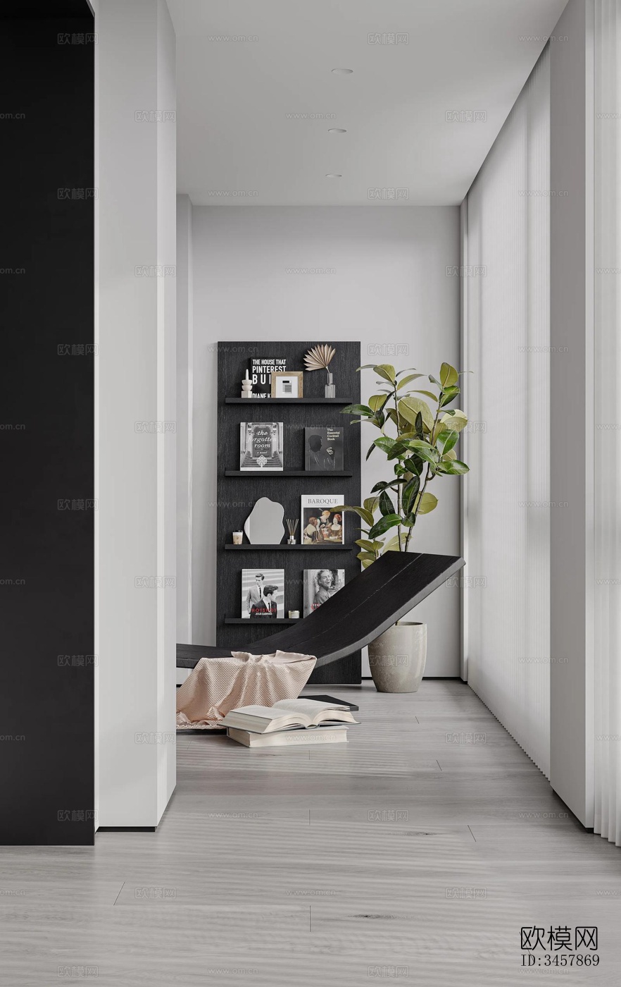 现代大平层效果图下载（渲染图6）