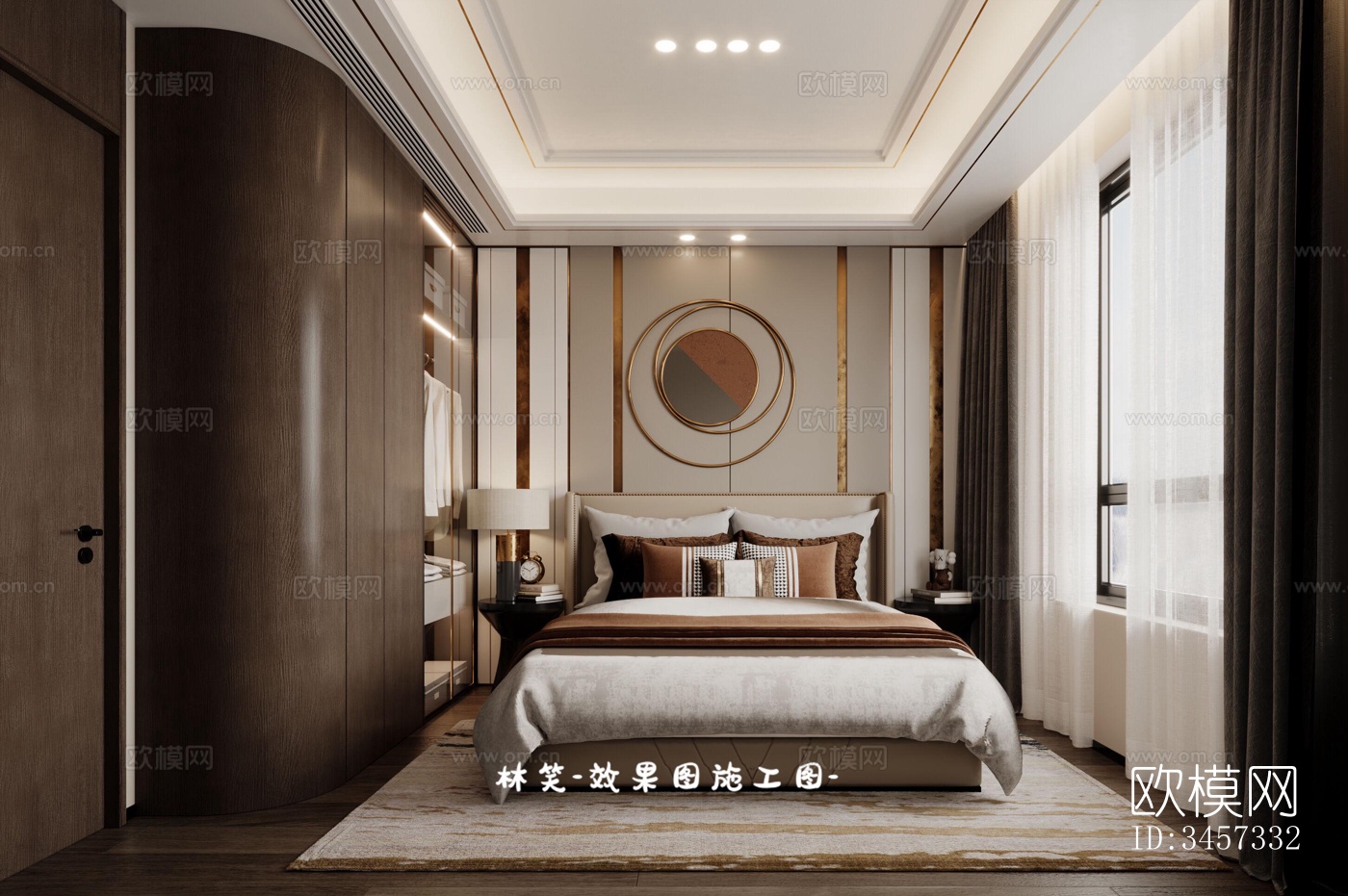 现代大平层效果图下载（渲染图8）