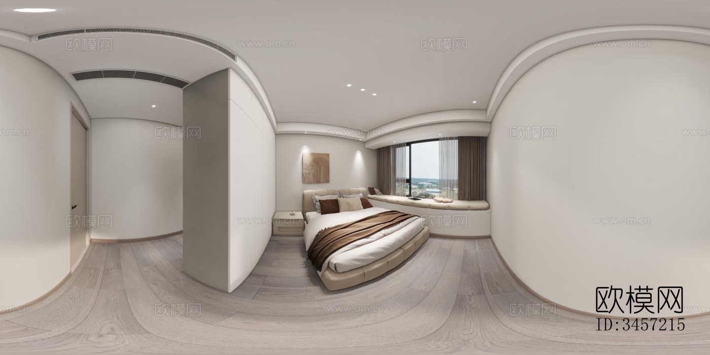 现代大平层效果图下载（渲染图5）