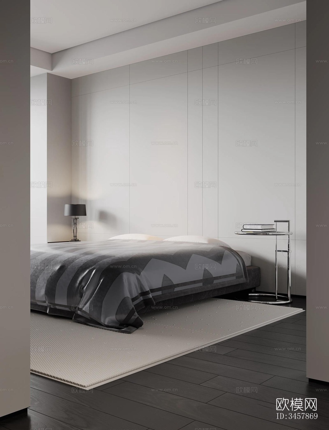 现代大平层效果图下载（渲染图9）