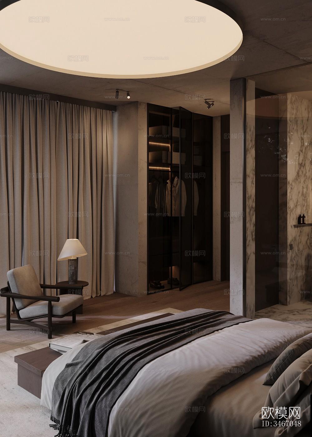 现代卧室效果图下载（渲染图2）
