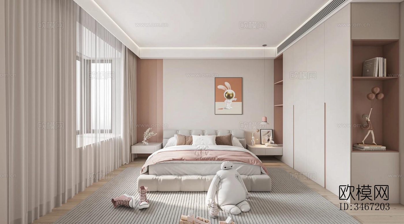 现代大平层效果图下载（渲染图13）