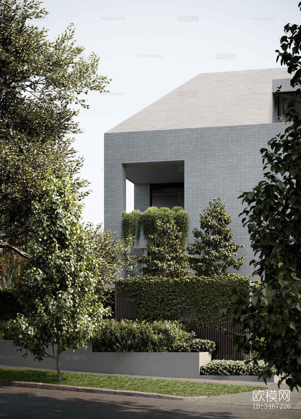 现代大平层效果图下载（渲染图13）