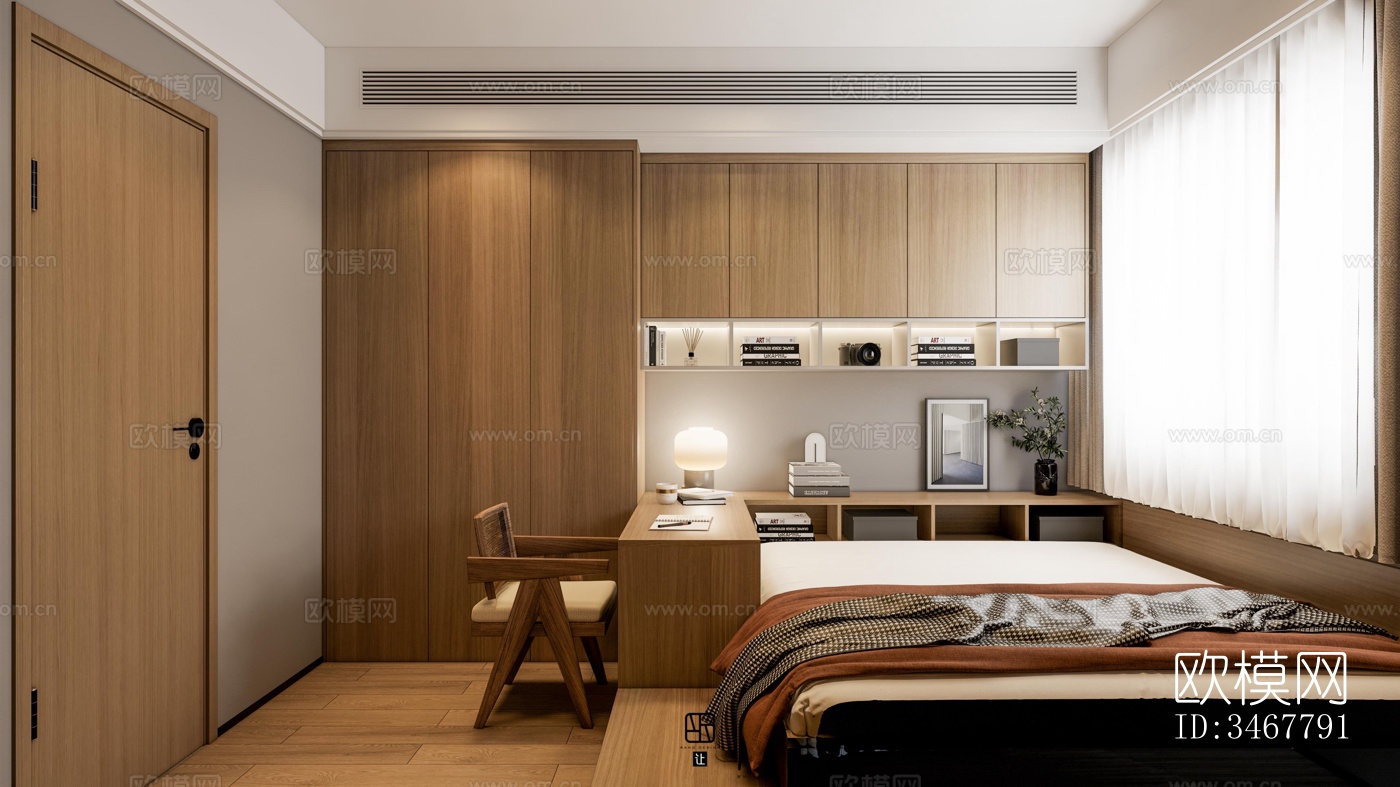 现代大平层效果图下载（渲染图8）