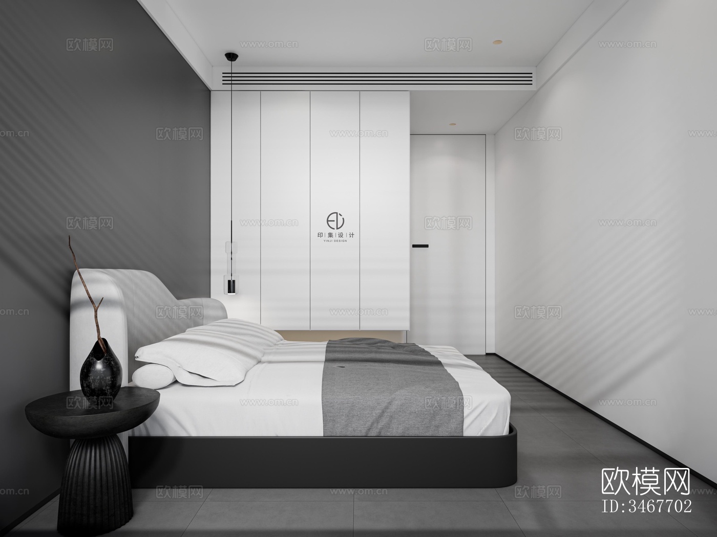 现代大平层效果图下载（渲染图11）