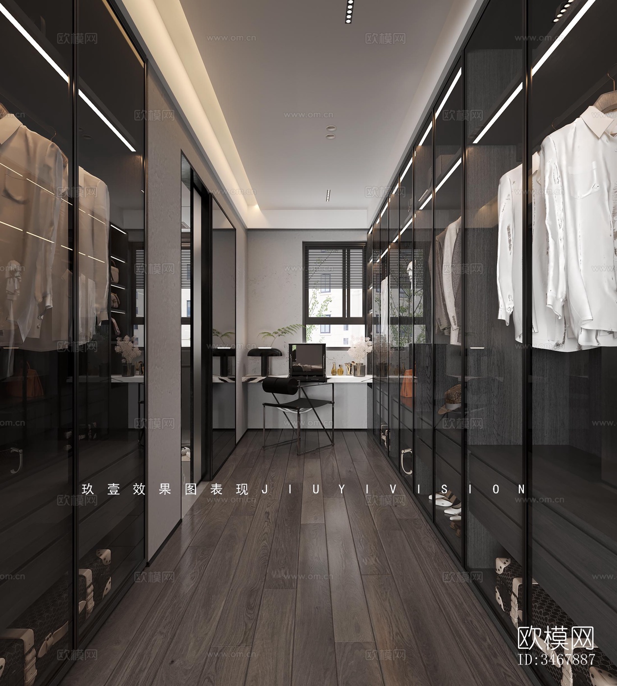 现代大平层效果图下载（渲染图5）