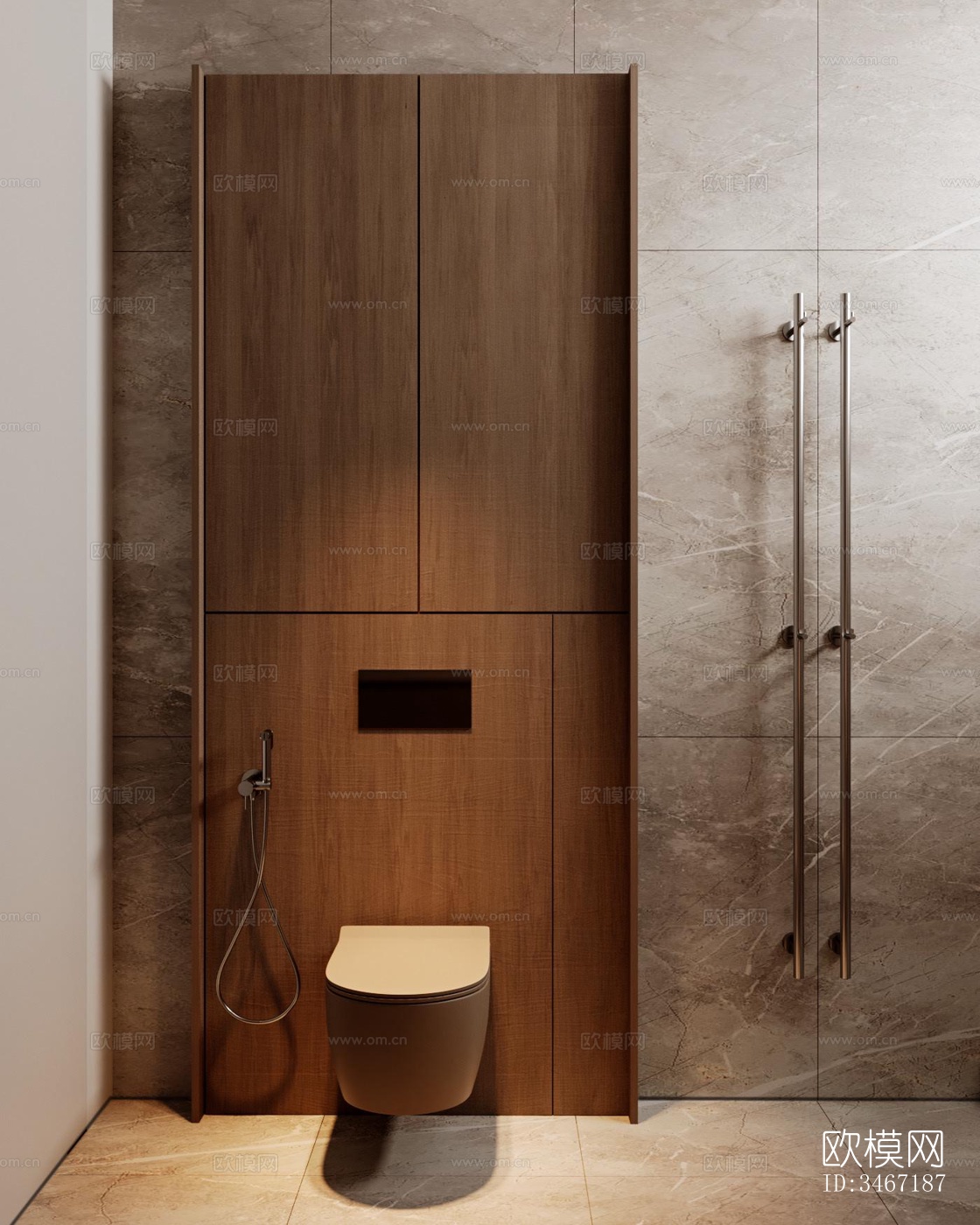 现代大平层效果图下载（渲染图4）