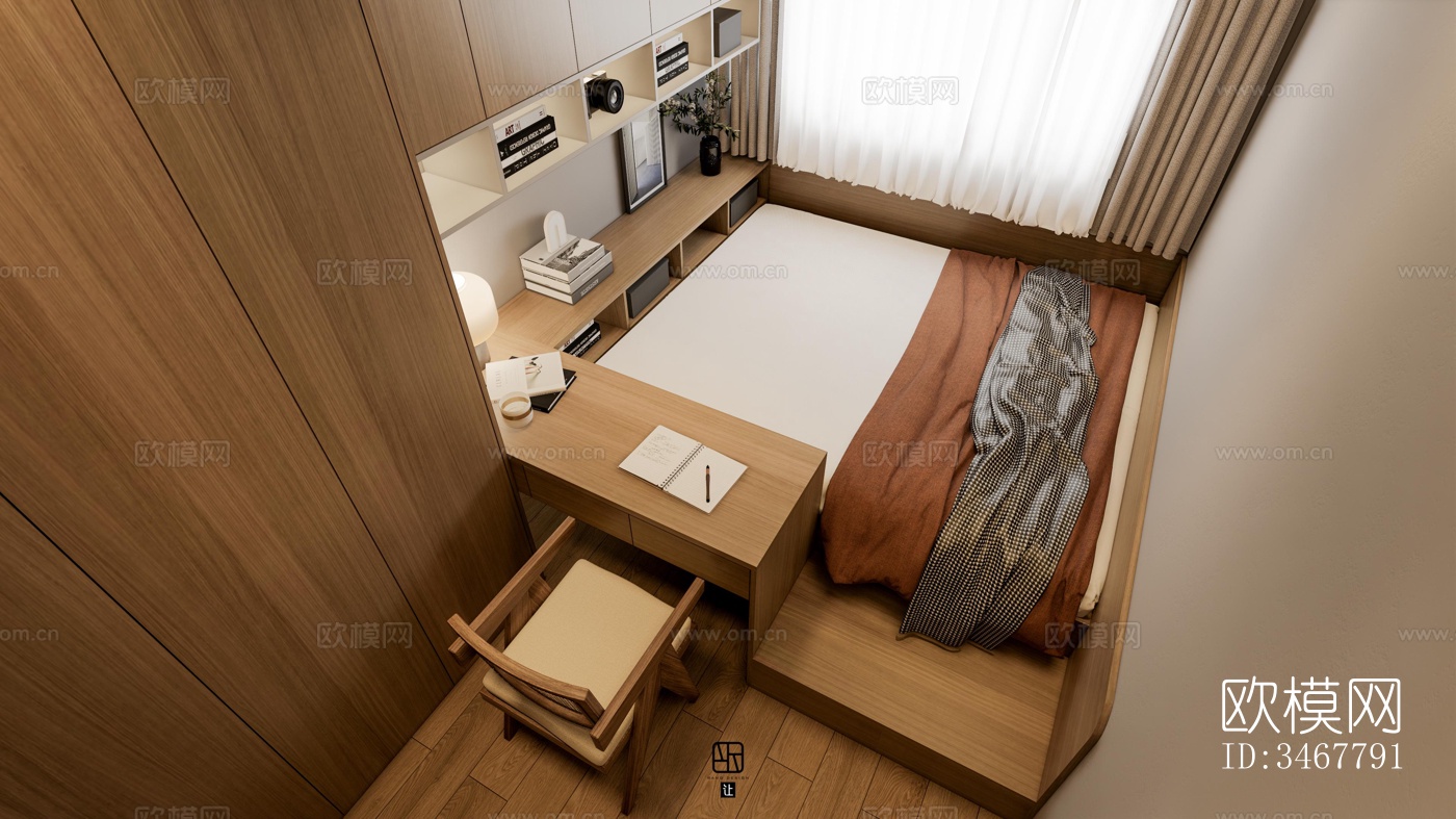 现代大平层效果图下载（渲染图10）