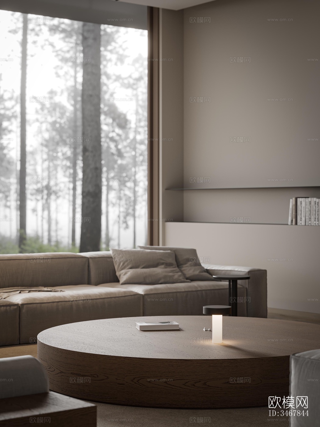 现代大平层效果图下载（渲染图14）