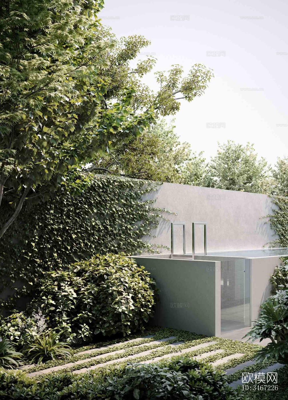 现代大平层效果图下载（渲染图12）