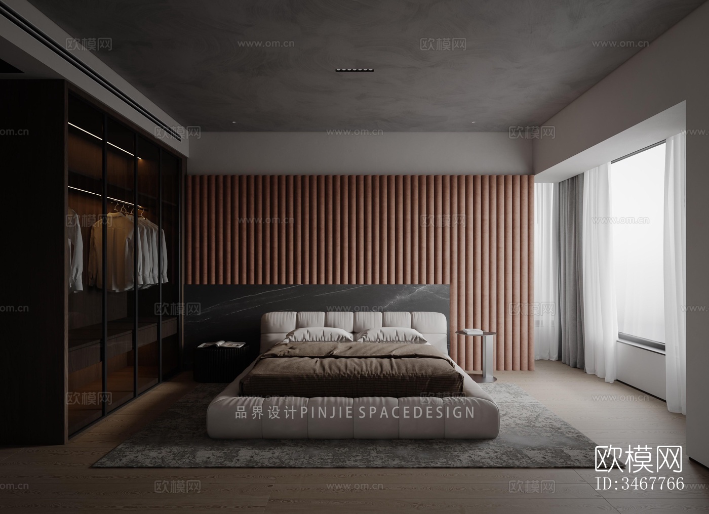 现代大平层效果图下载（渲染图16）