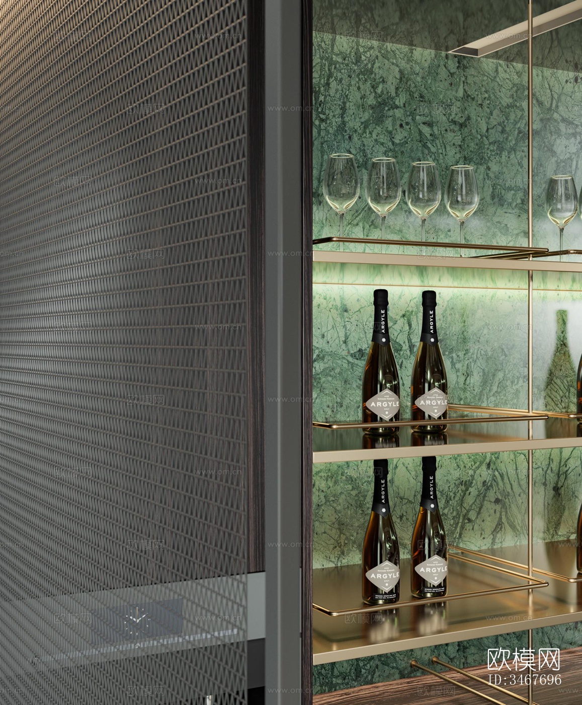 现代大平层效果图下载（渲染图10）