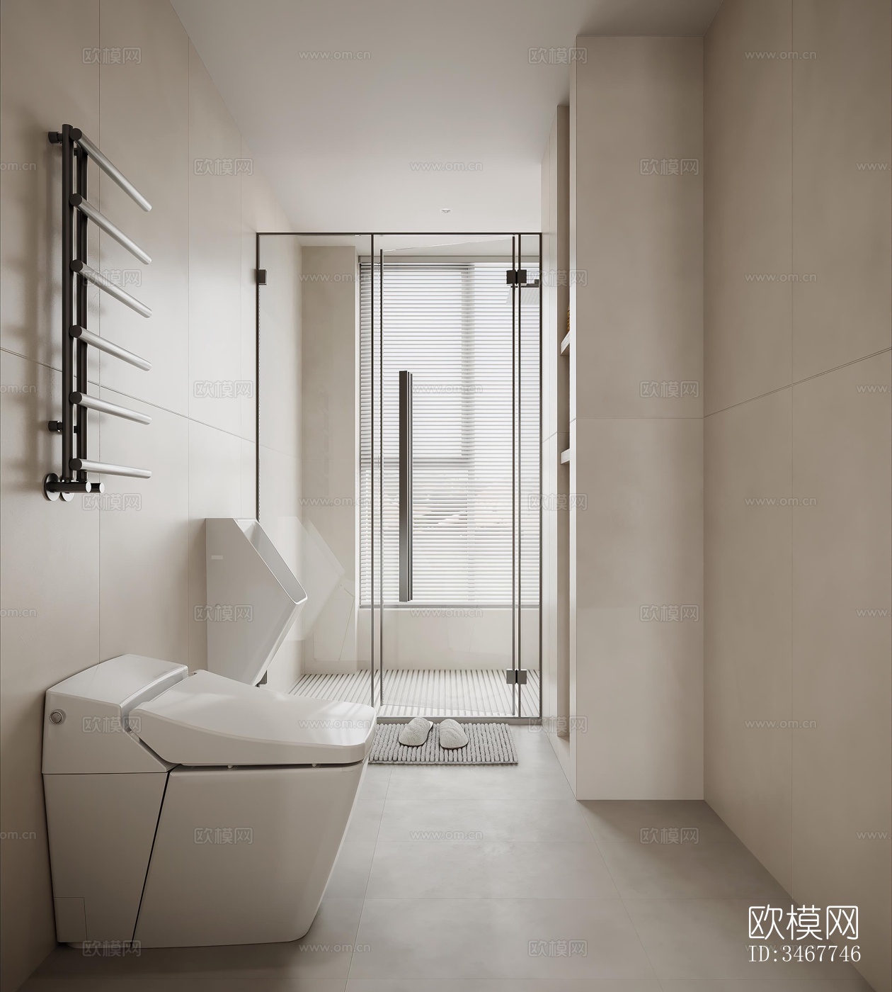 现代大平层效果图下载（渲染图5）