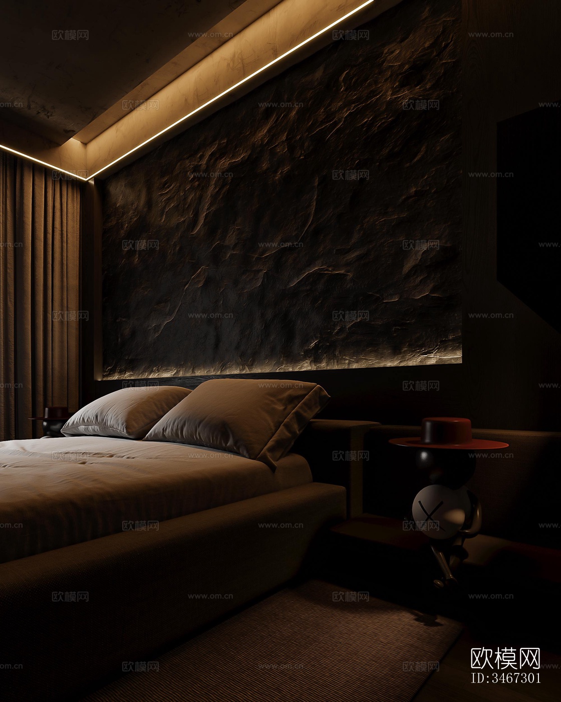 现代大平层效果图下载（渲染图4）