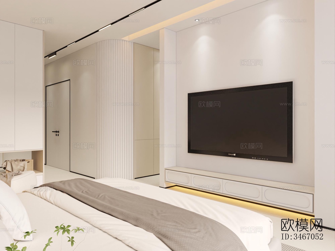 现代卧室效果图下载（渲染图4）