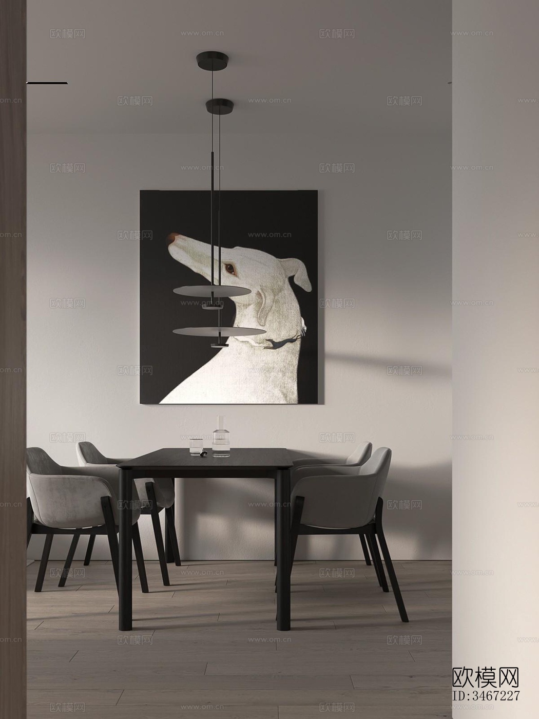 现代大平层效果图下载（渲染图14）