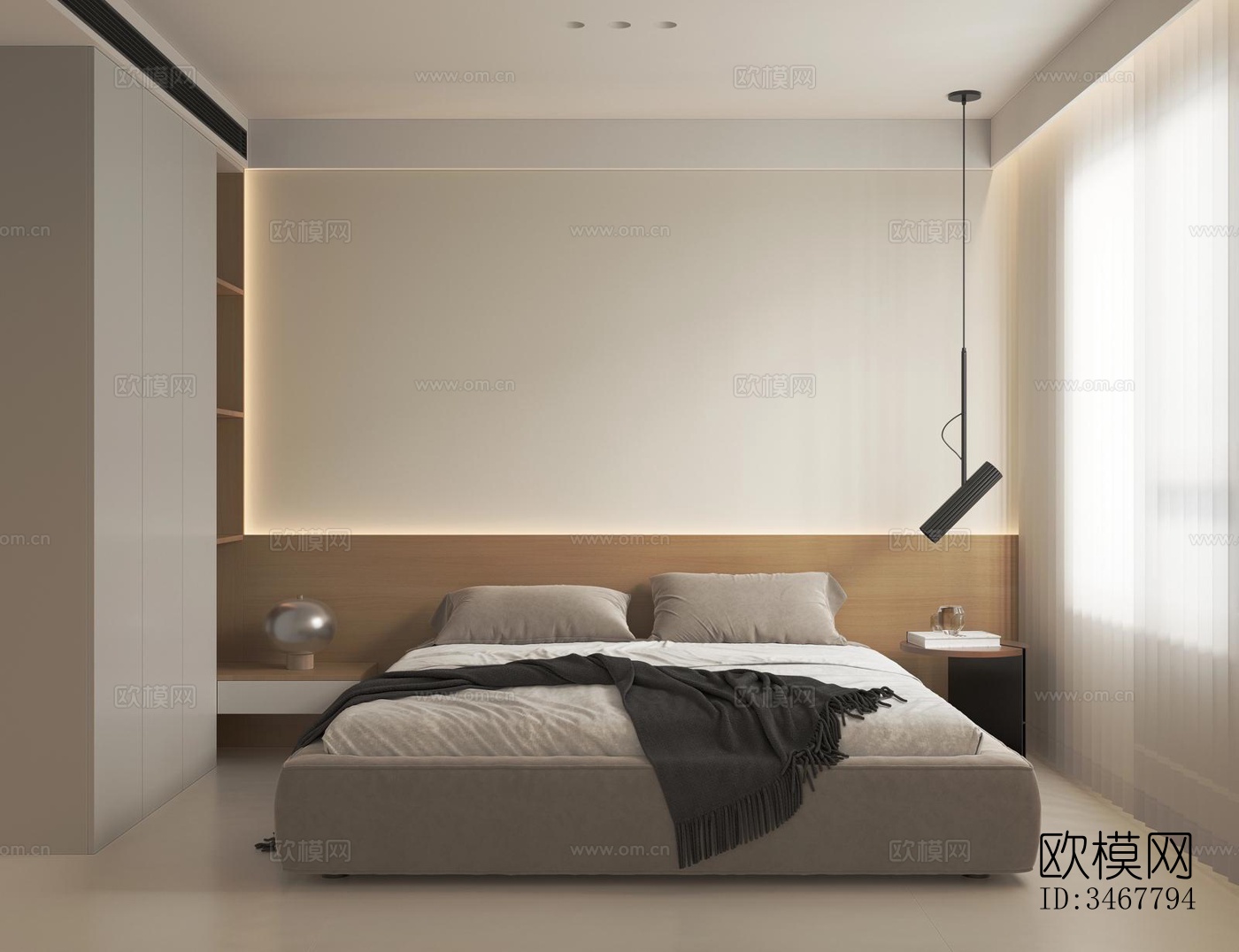 现代大平层效果图下载（渲染图11）