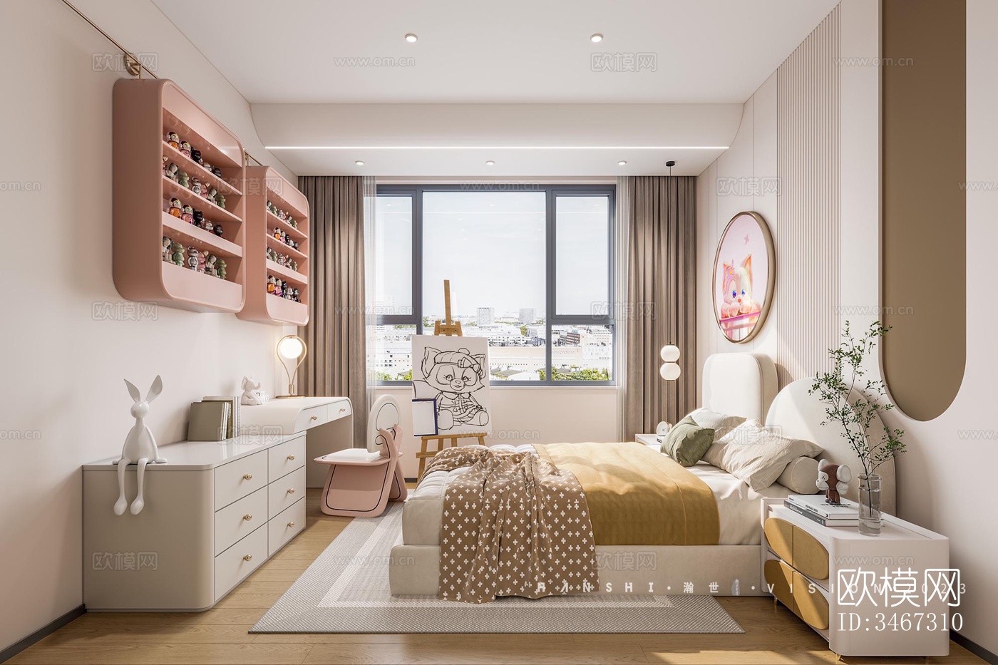 现代大平层效果图下载（渲染图7）