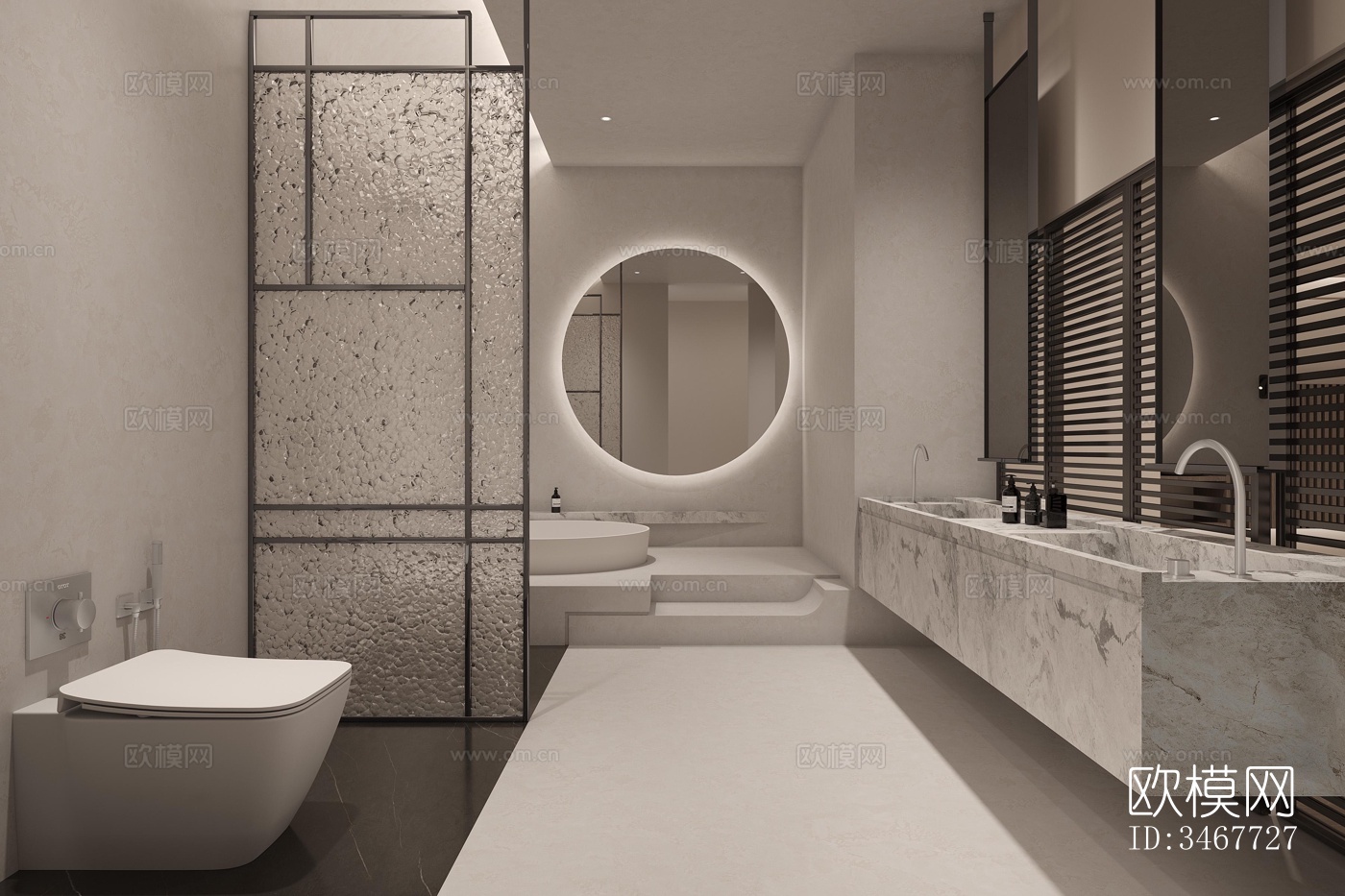 现代大平层效果图下载（渲染图5）