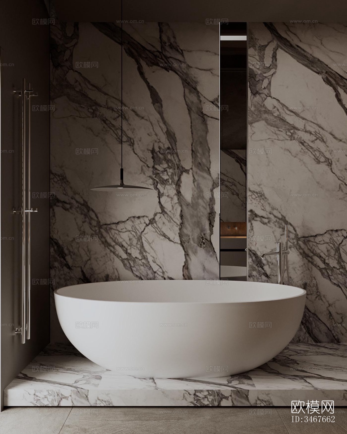 现代大平层效果图下载（渲染图7）