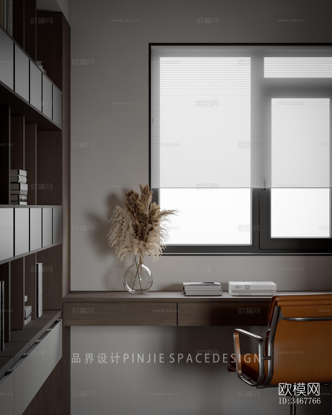 现代大平层效果图下载（渲染图4）