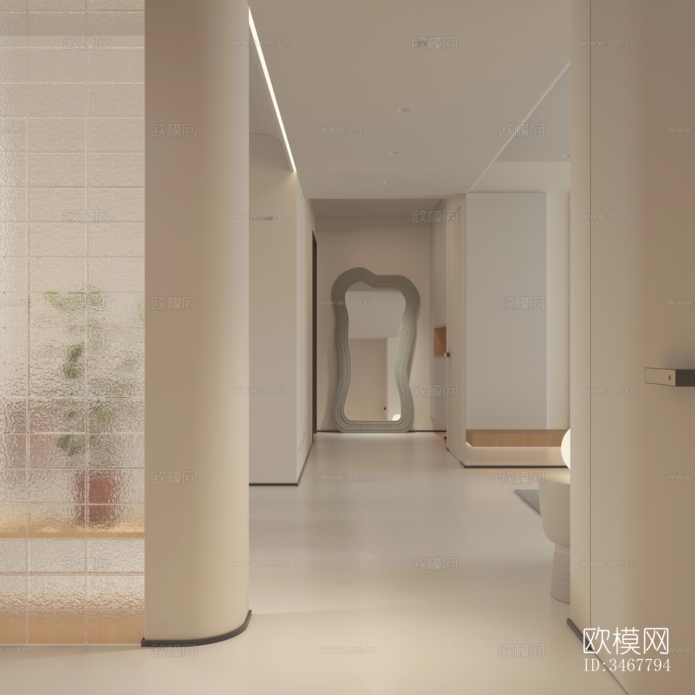 现代大平层效果图下载（渲染图19）