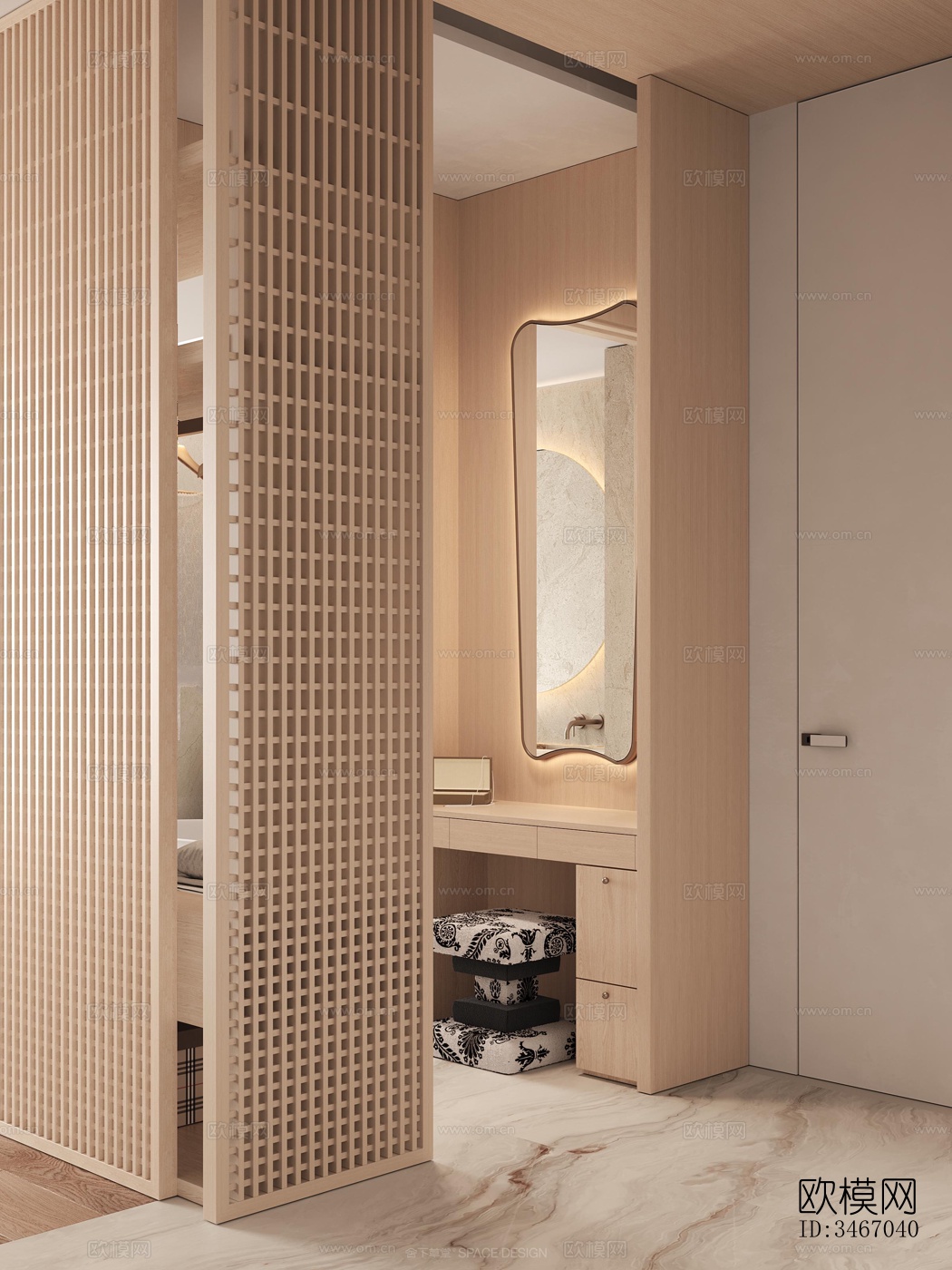 现代卧室效果图下载（渲染图5）