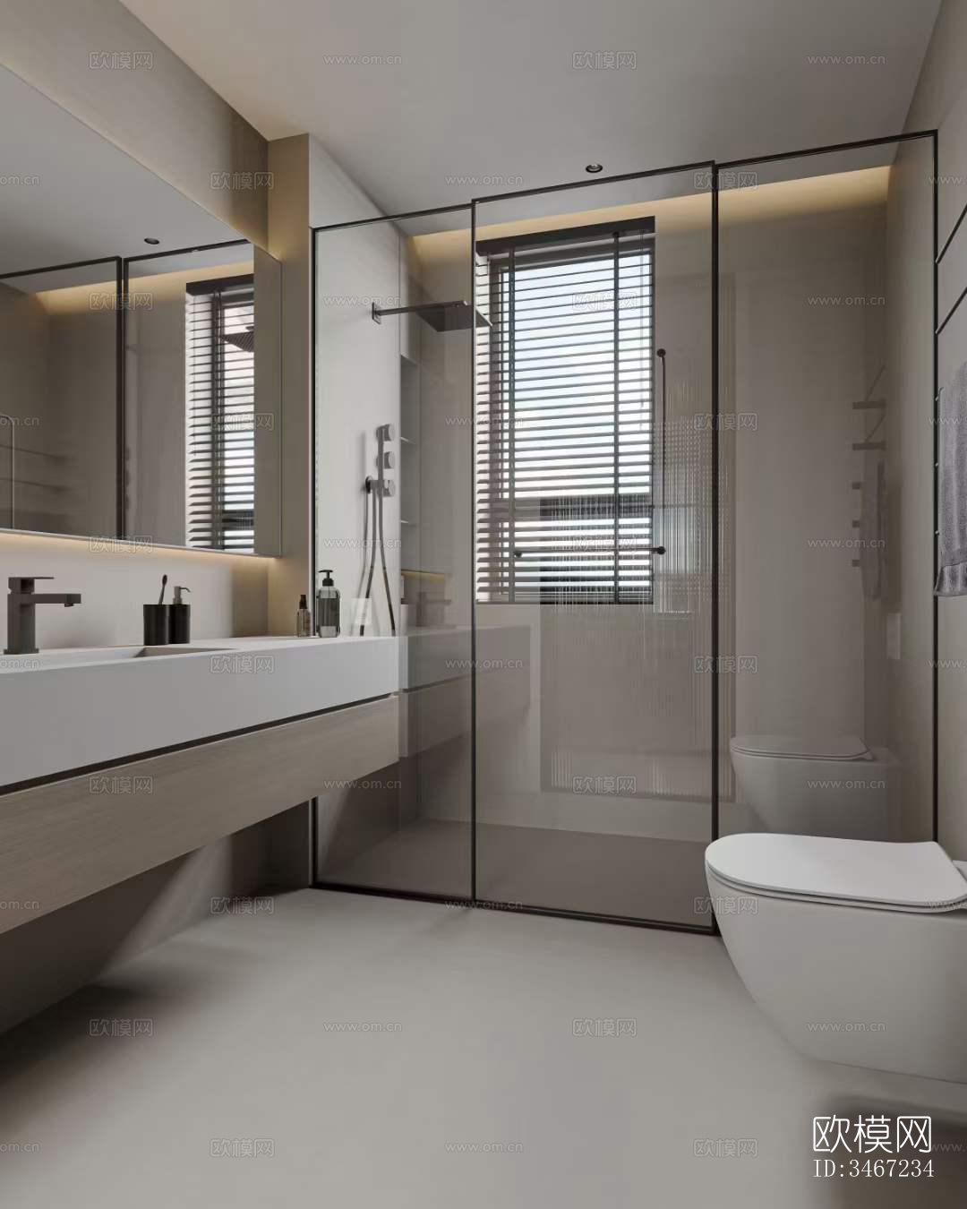 现代大平层效果图下载（渲染图9）