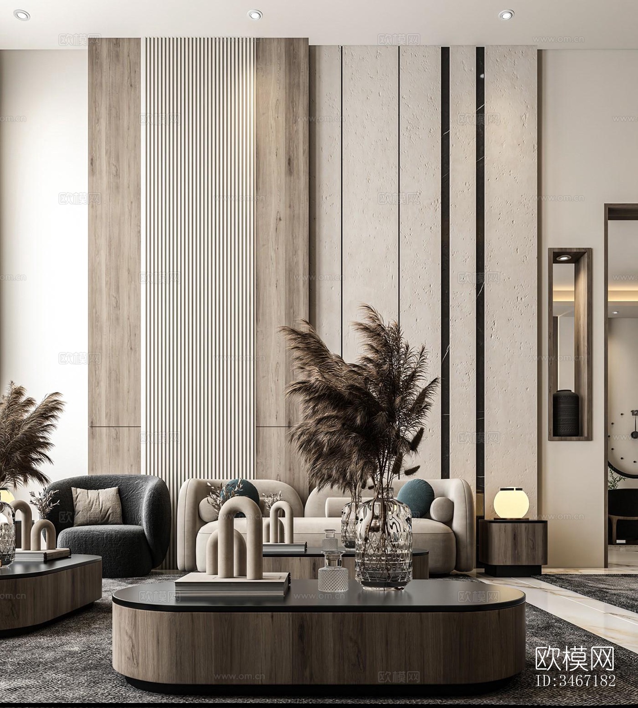 现代大平层效果图下载（渲染图18）