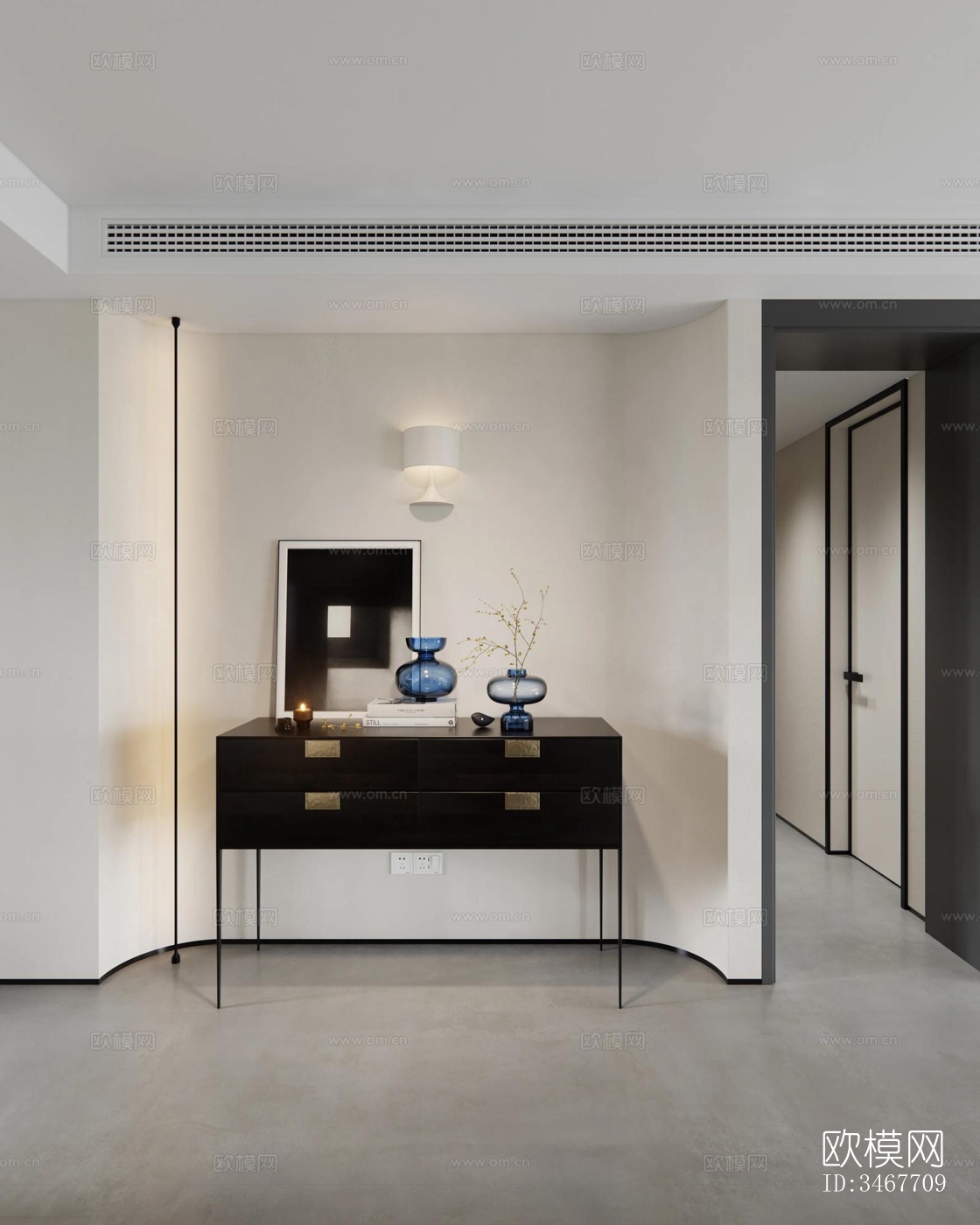 现代大平层效果图下载（渲染图7）