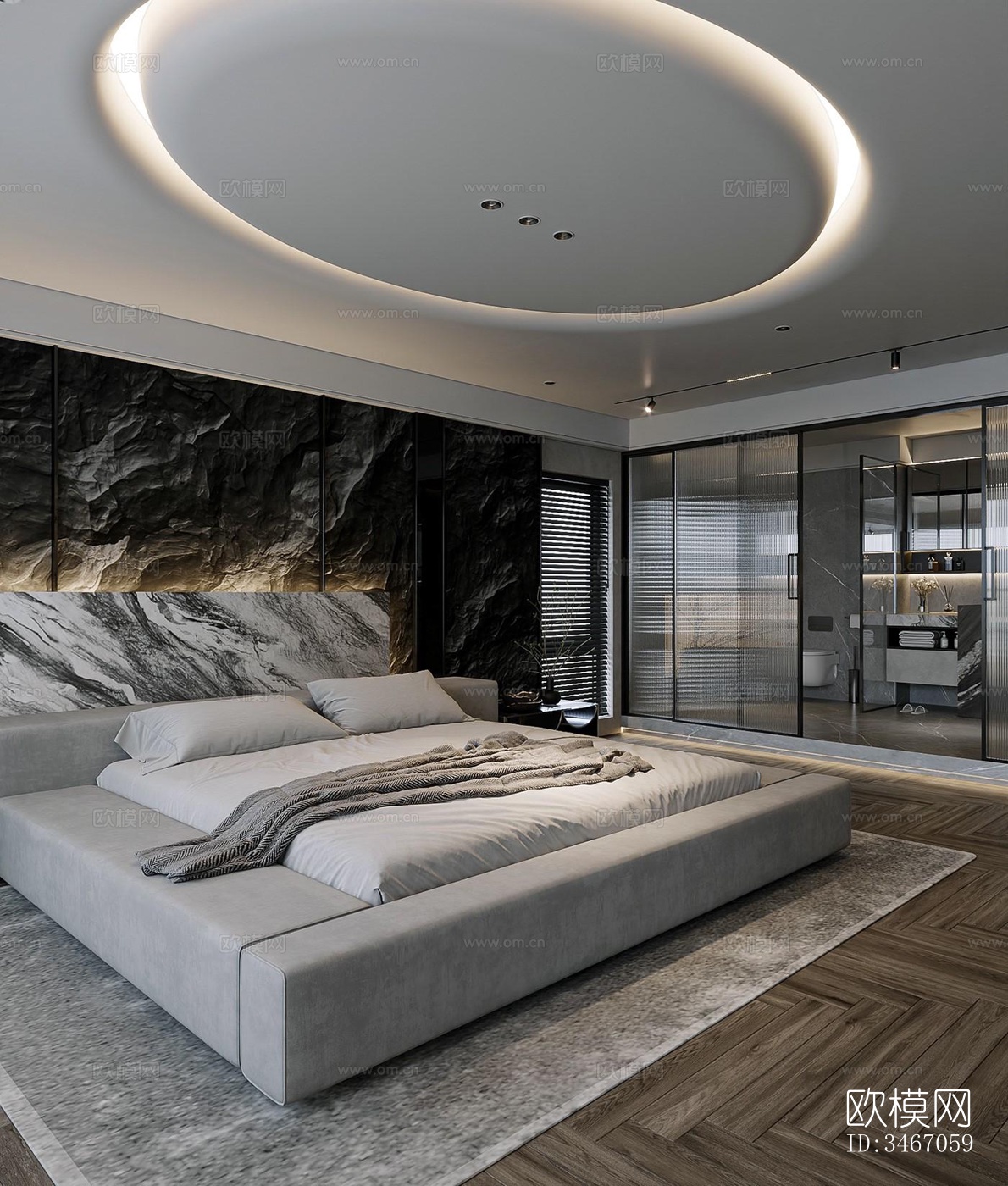 现代卧室效果图下载（渲染图4）