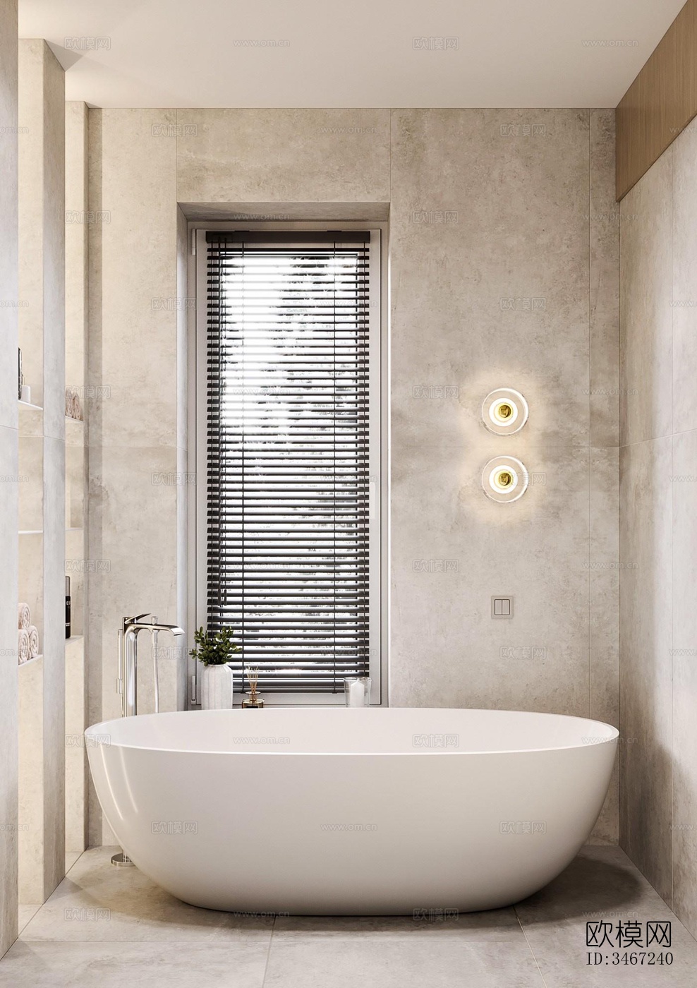 现代大平层效果图下载（渲染图4）