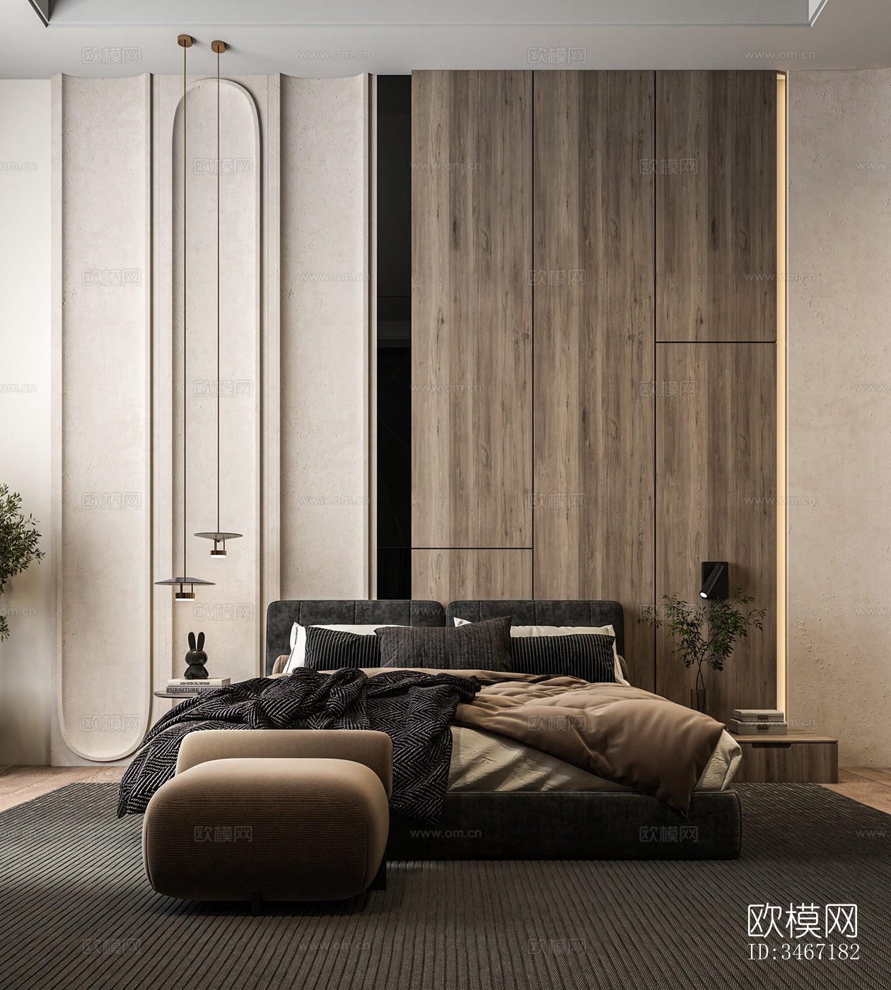 现代大平层效果图下载（渲染图13）