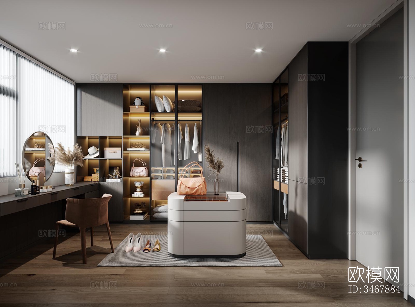 现代大平层效果图下载（渲染图5）