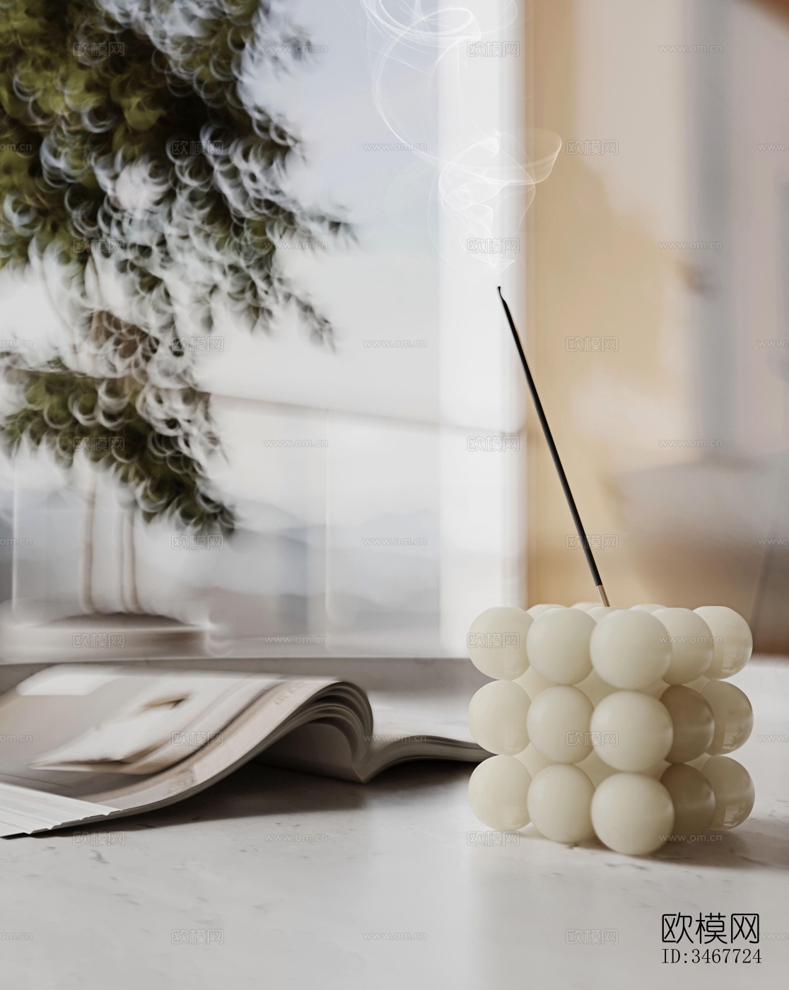 现代大平层效果图下载（渲染图5）