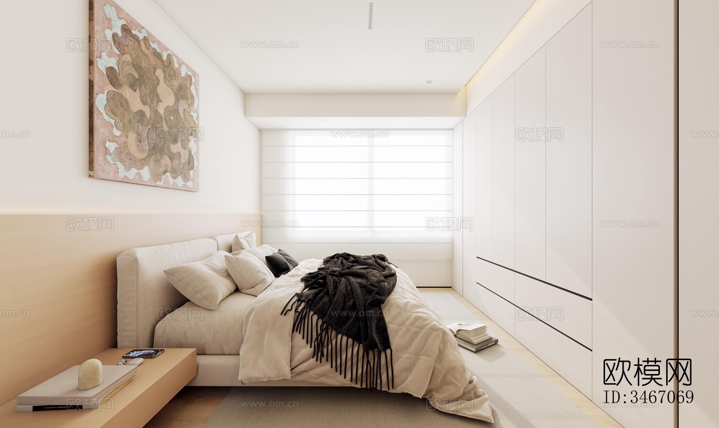 现代卧室效果图下载（渲染图5）