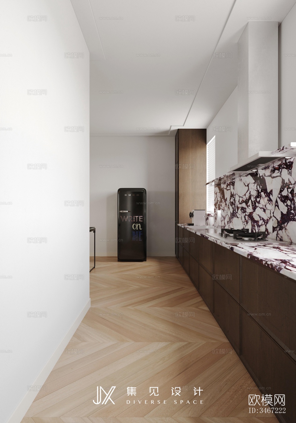 现代大平层效果图下载（渲染图3）