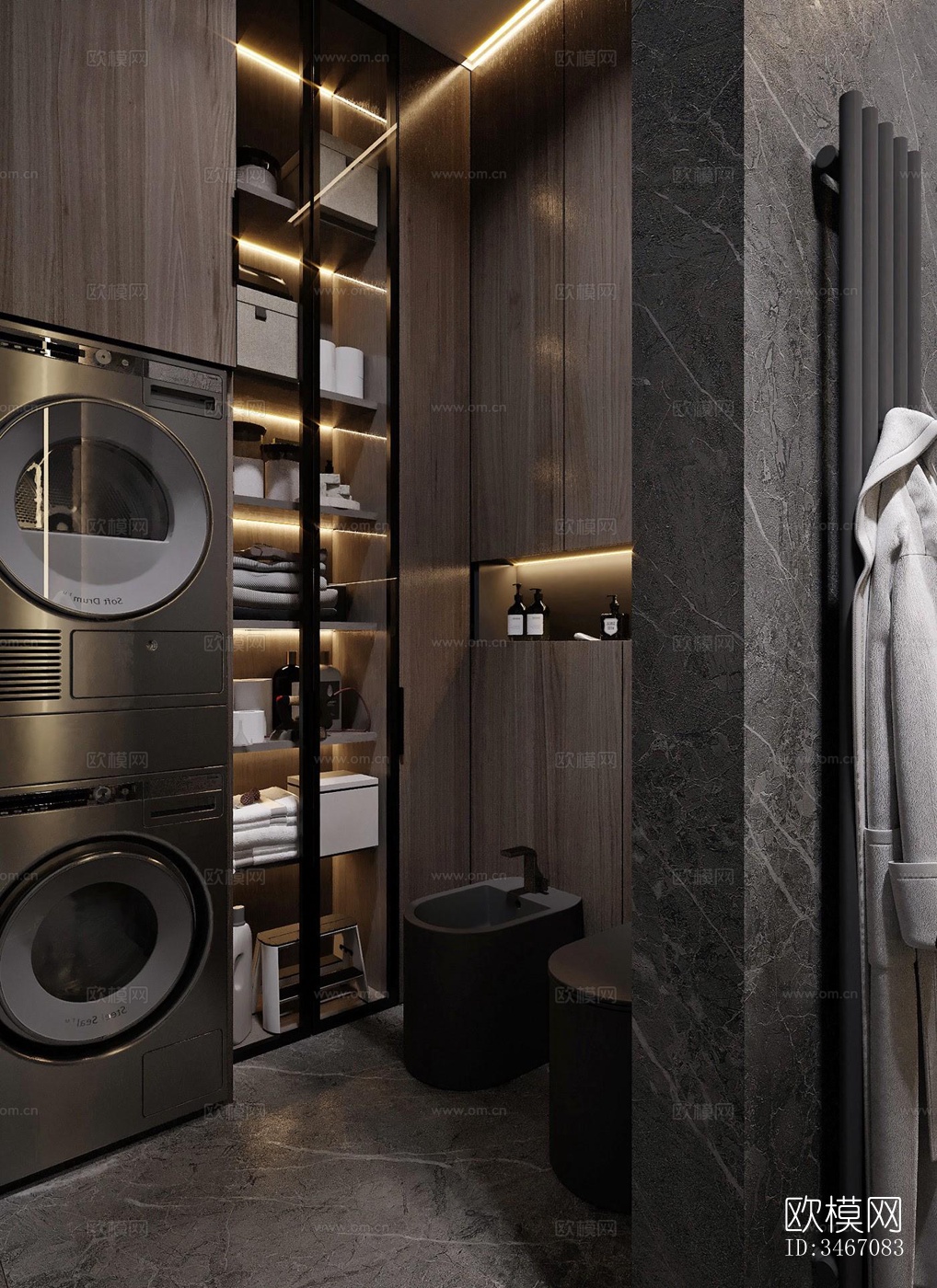 现代卫生间效果图下载（渲染图4）