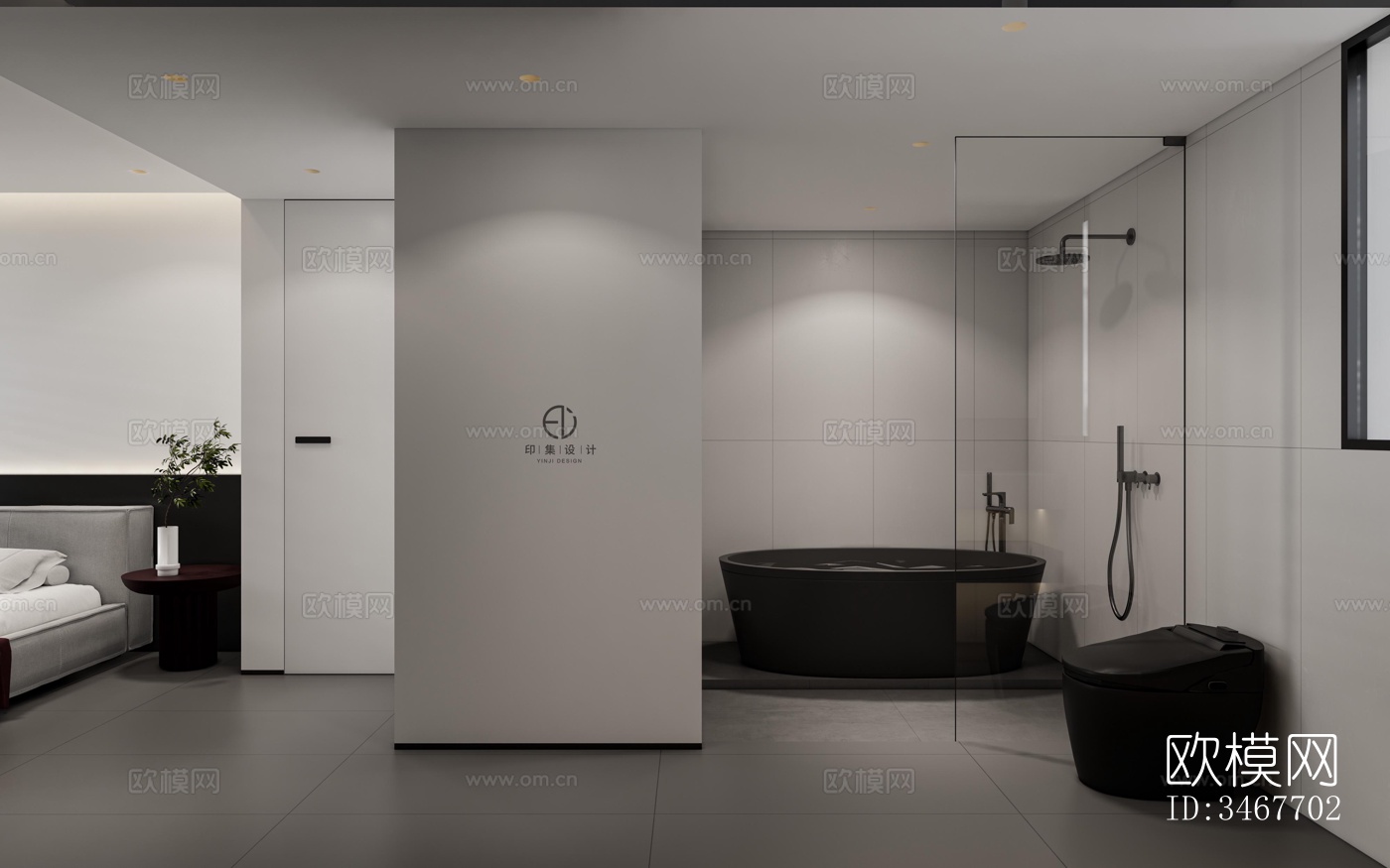 现代大平层效果图下载（渲染图8）