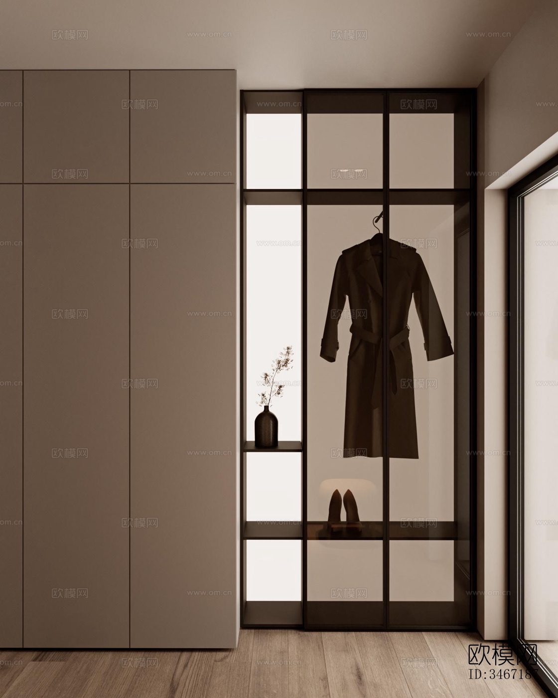 现代大平层效果图下载（渲染图16）