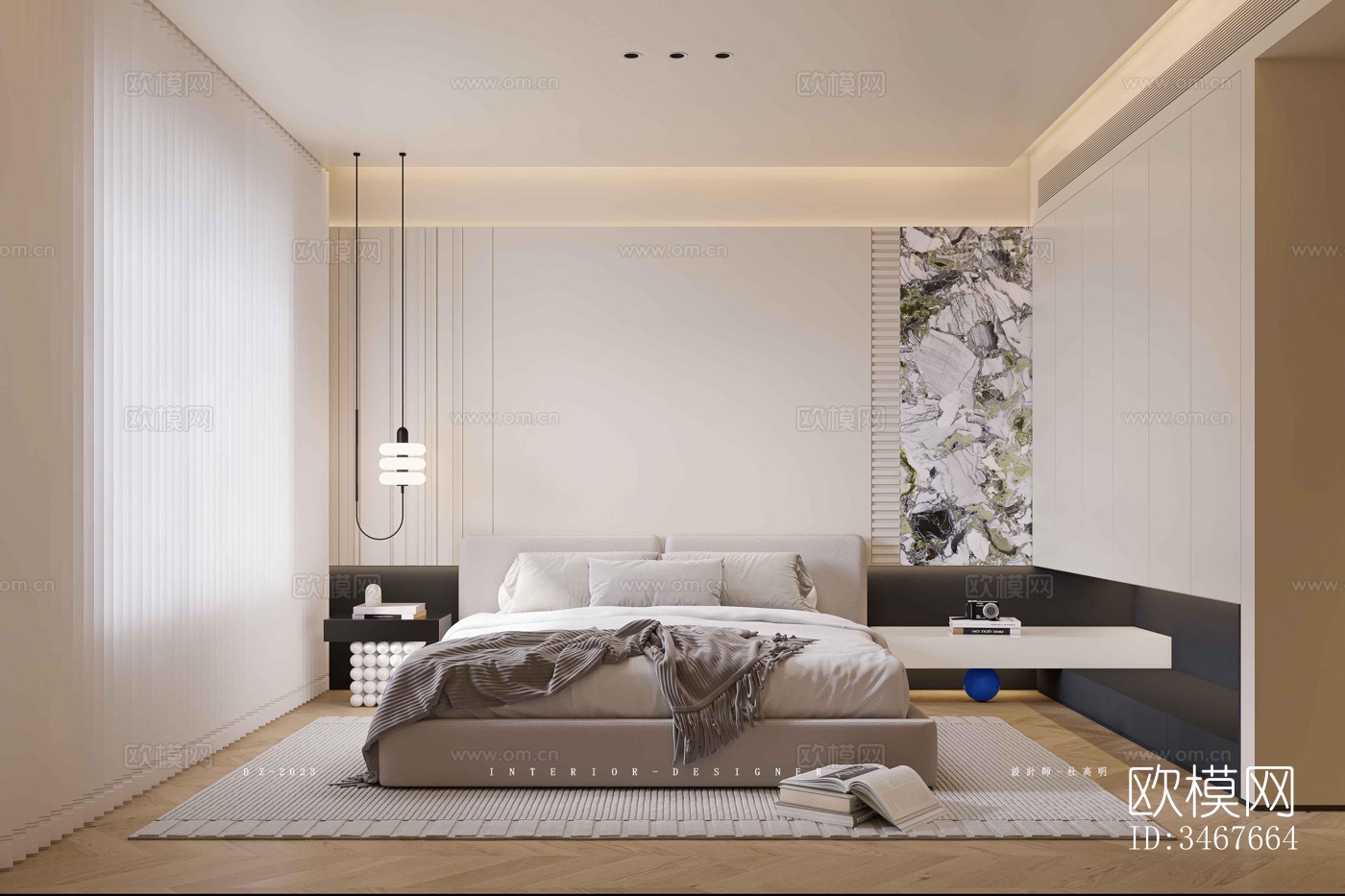 现代大平层效果图下载（渲染图5）