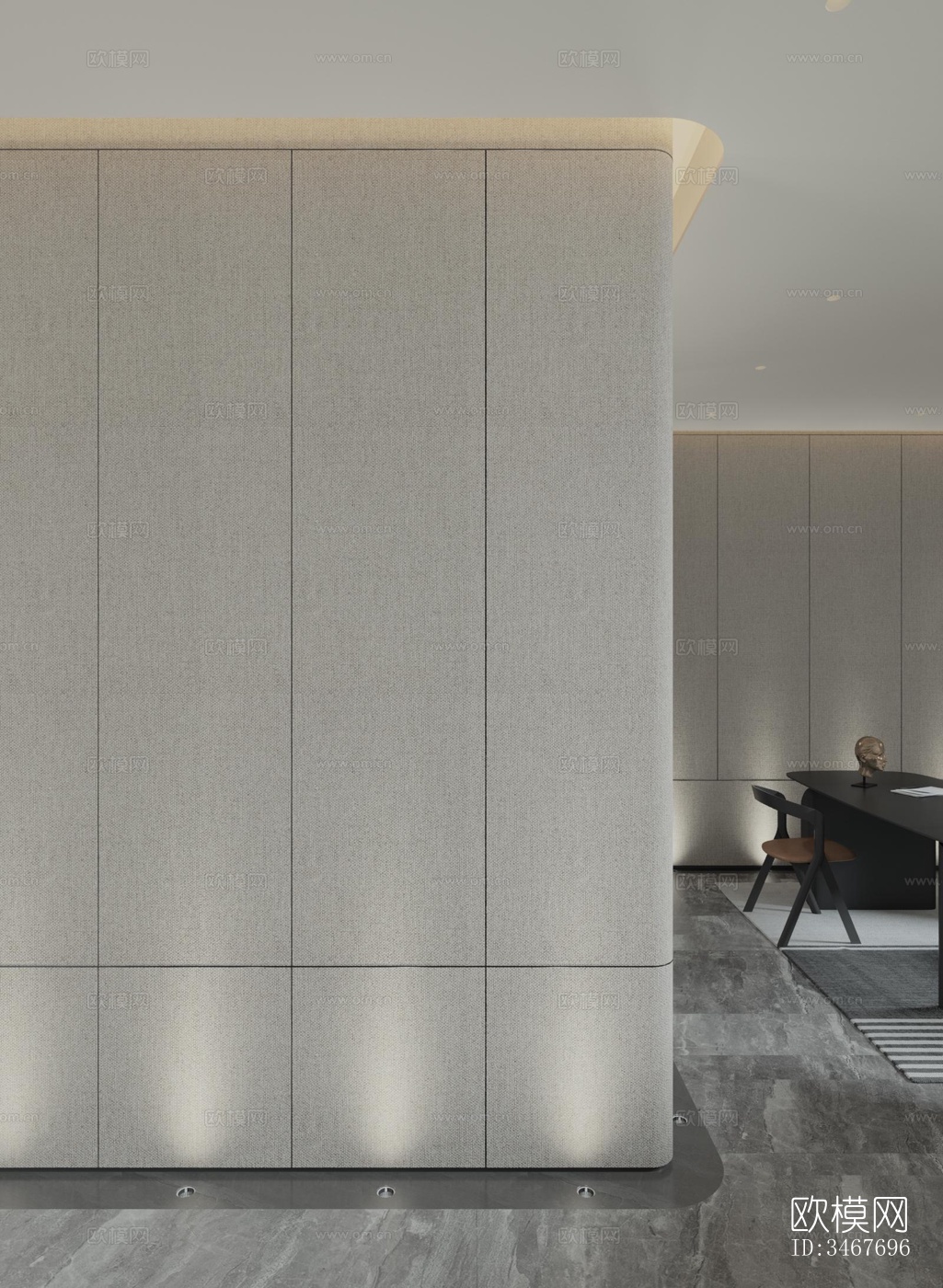 现代大平层效果图下载（渲染图13）