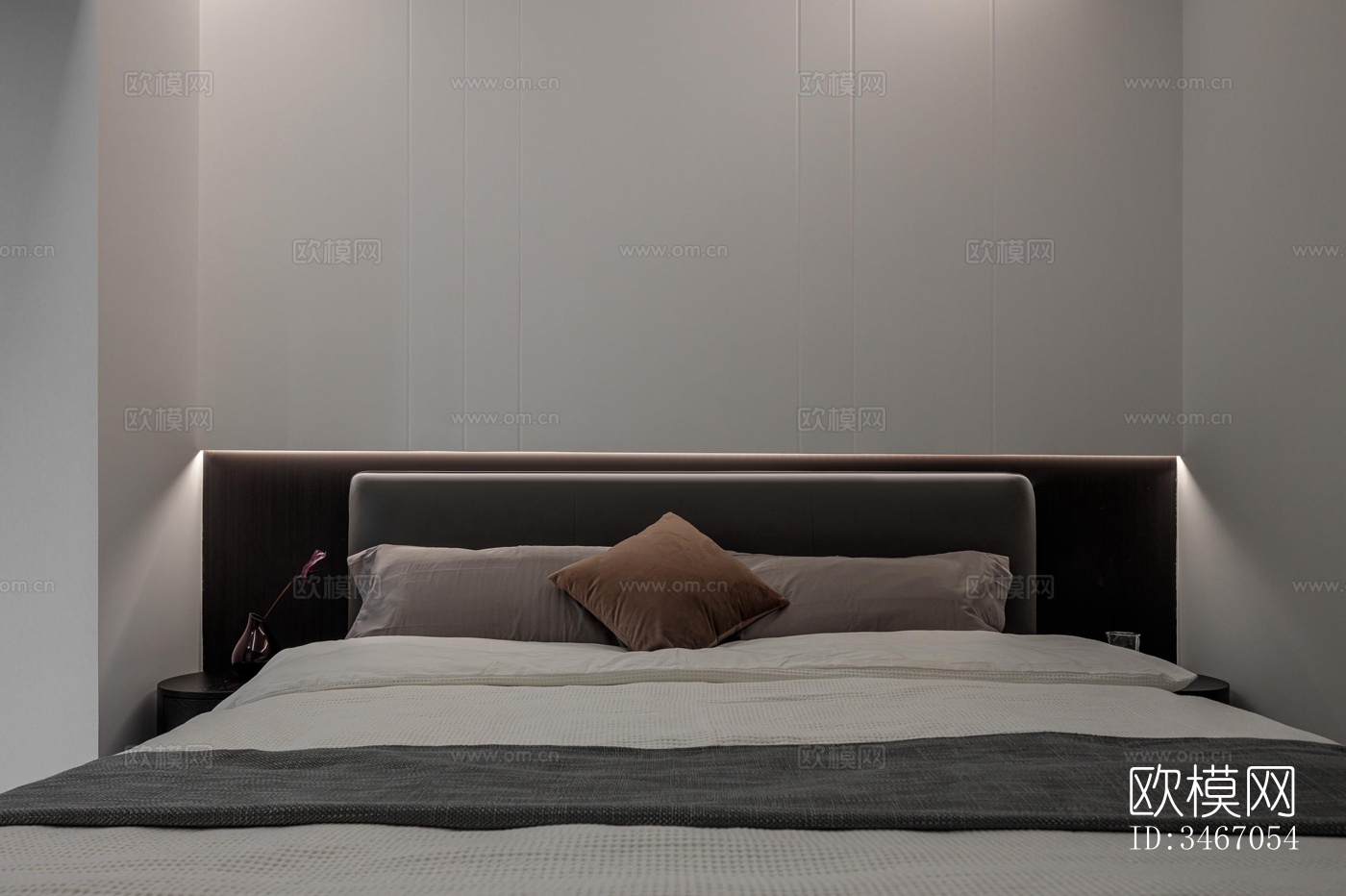 现代卧室效果图下载（渲染图1）