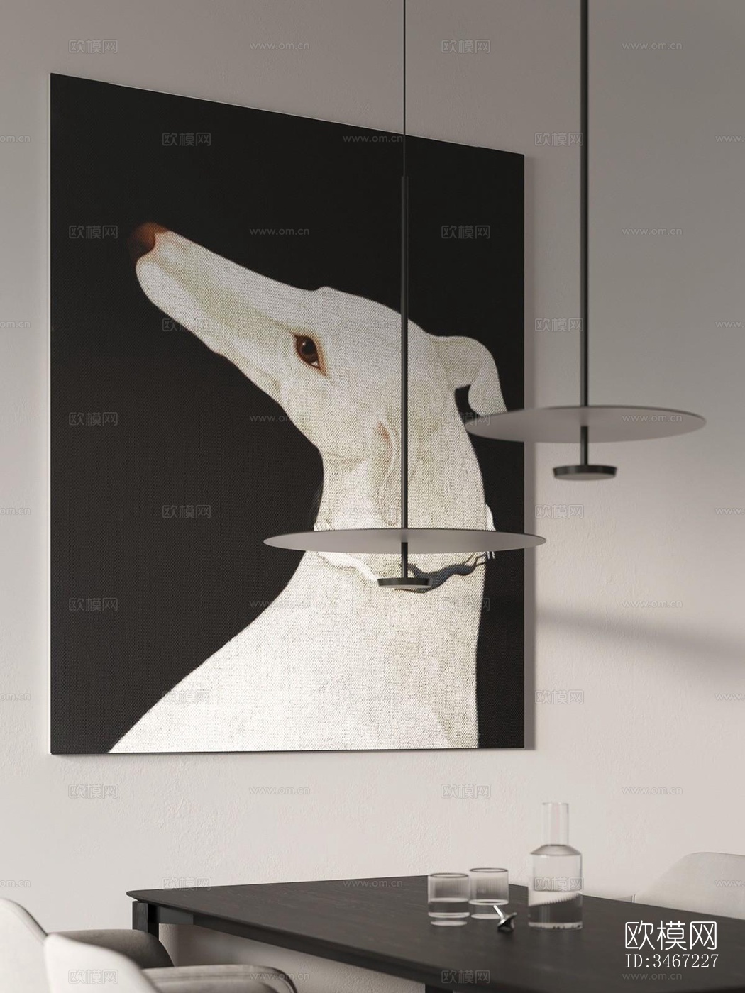 现代大平层效果图下载（渲染图17）