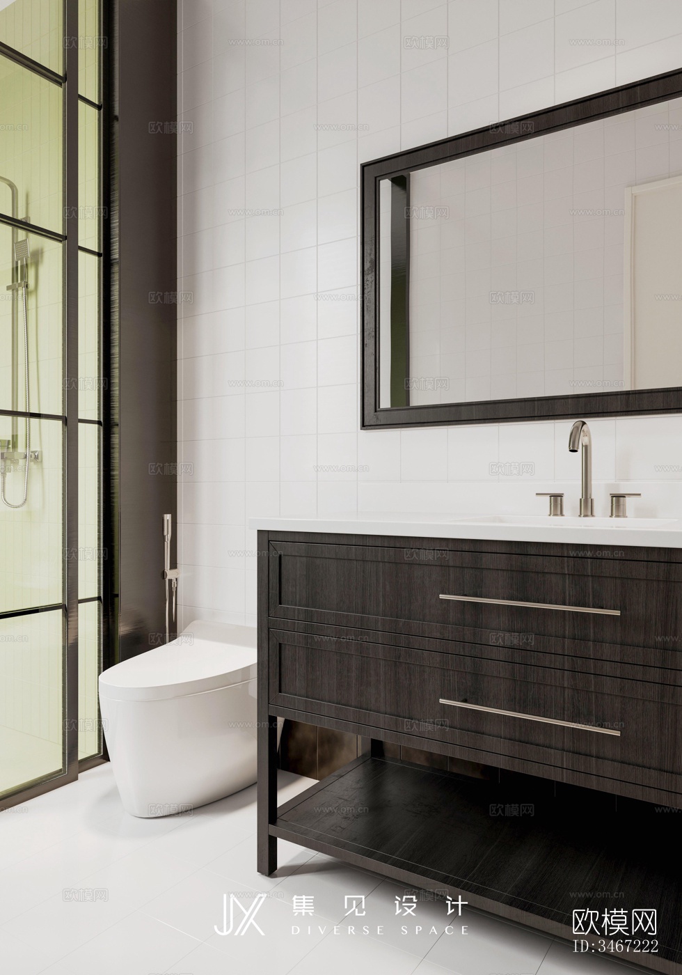 现代大平层效果图下载（渲染图7）