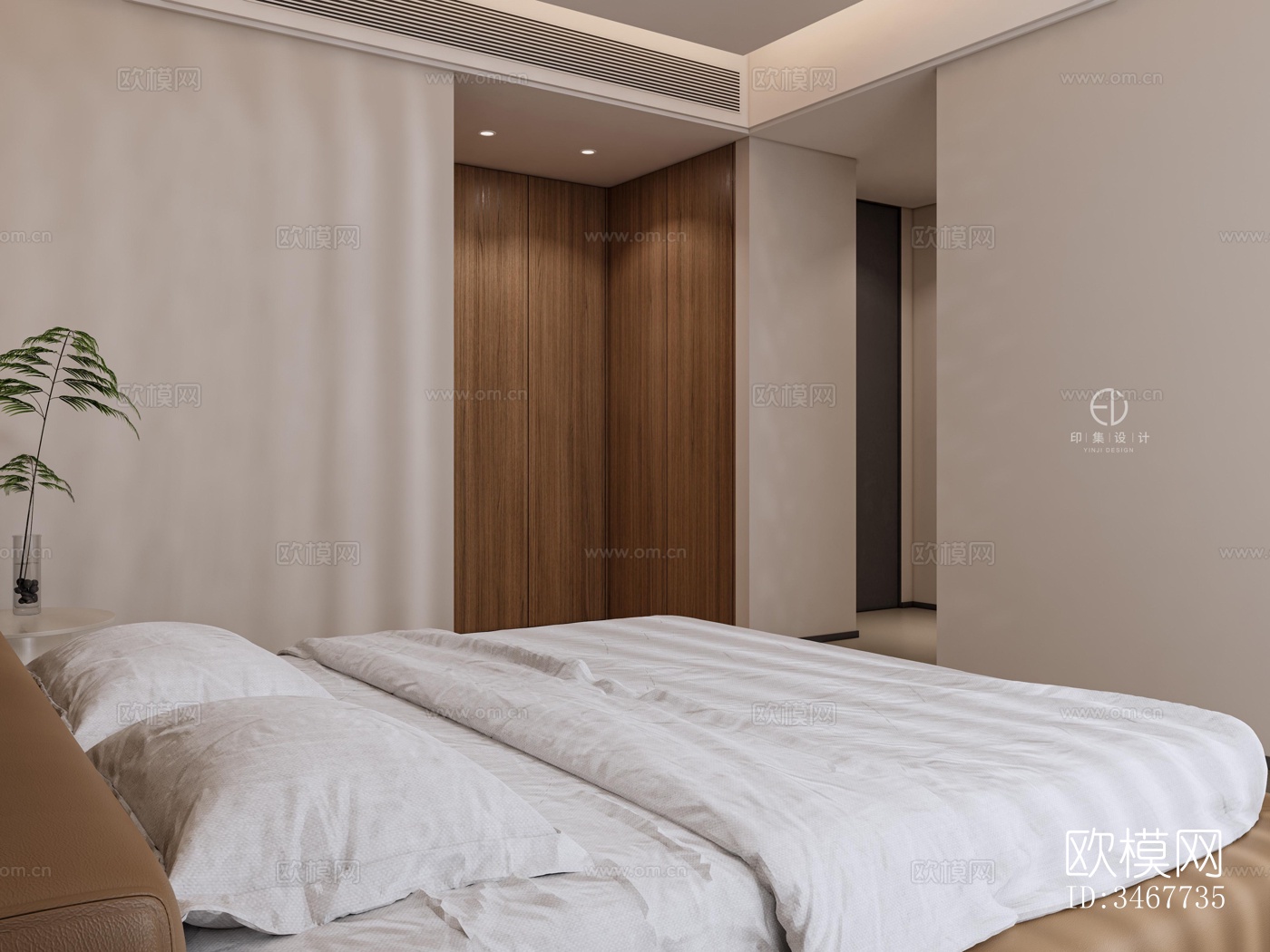 现代大平层效果图下载（渲染图3）