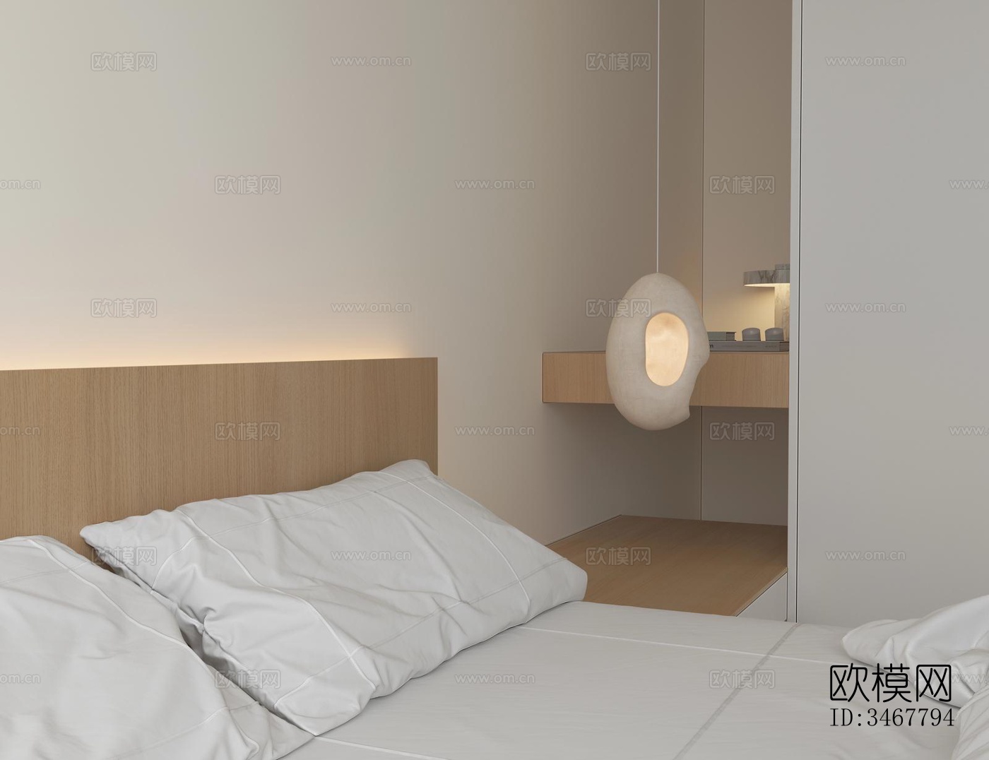 现代大平层效果图下载（渲染图2）