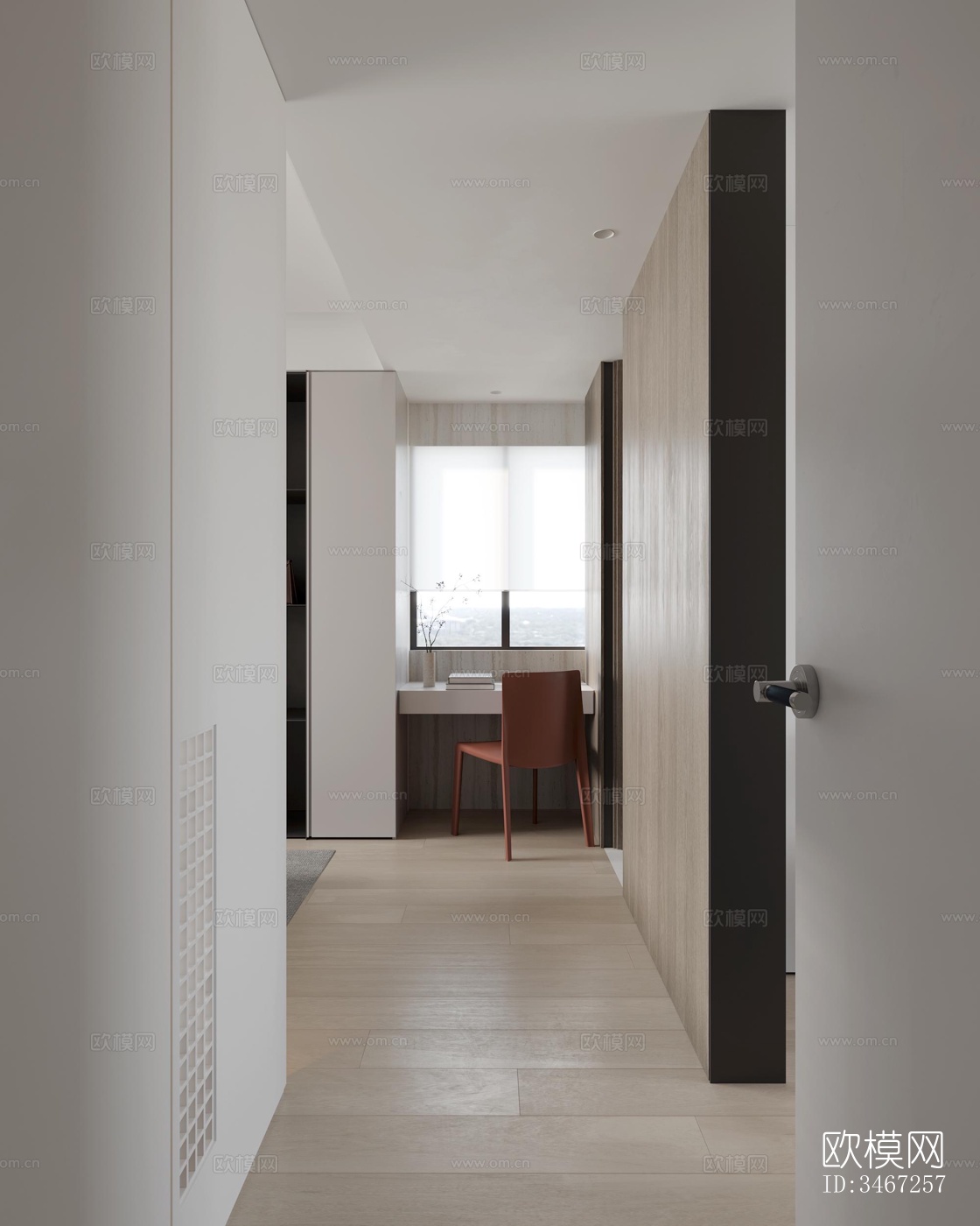 现代大平层效果图下载（渲染图14）